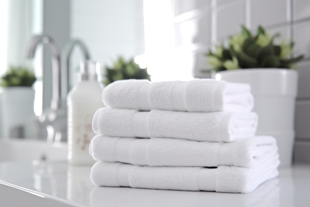 asciugamani in un bagno minimalista