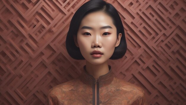 Asian Fashion Style Donna AI generativa