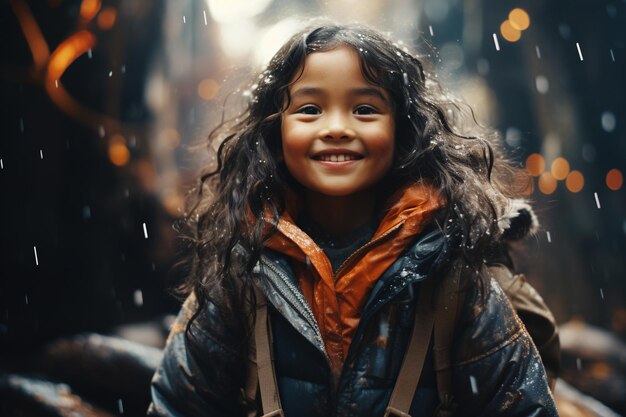 Asiatico giapponese cinese coreano tailandese indonesiano bambino sorriso loohing alla fotocamera carino piuttosto bello felice bambino bambino studente in età prescolare