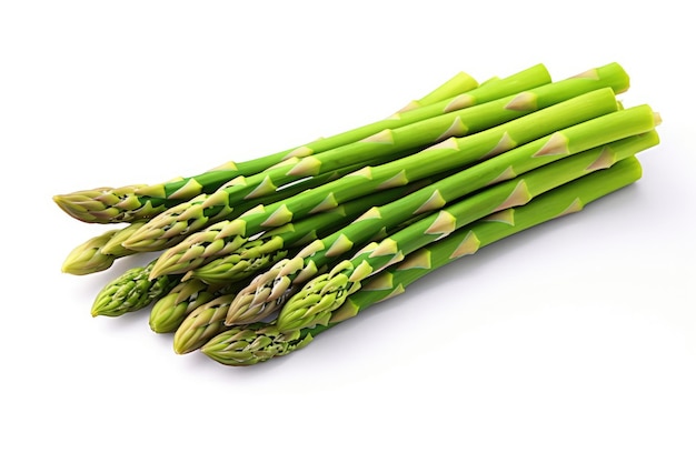 Asparagi su sfondo bianco