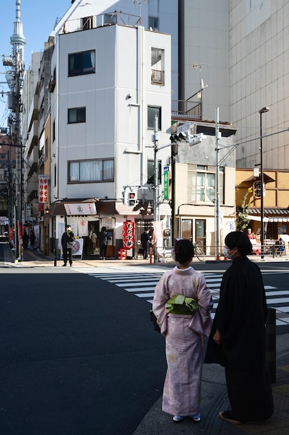 Aspetti del paesaggio urbano della città di Tokyo durante il giorno