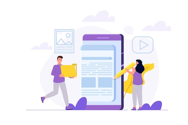 Aspetto del sito web web design concetto di sviluppo web Illustrazioni vettoriali