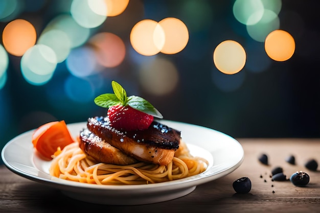 Assapora le magiche e deliziose esperienze gastronomiche Migliori foto di cibo generate dall'intelligenza artificiale