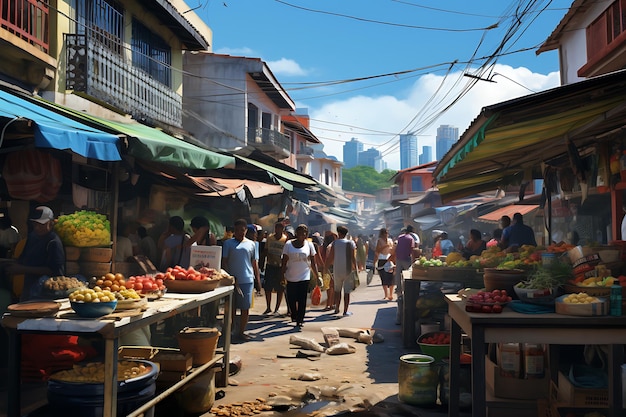 Assaporando le tradizioni Esplorando Tapioca Pao de Queijo e venditori di Empada in un vivace Mercado