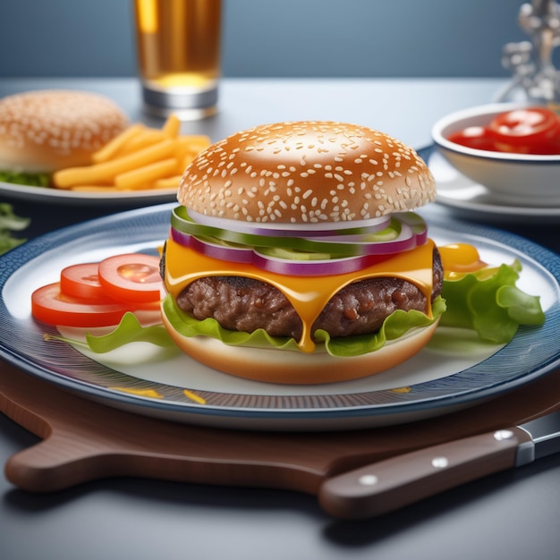 Assaporare la delizia perfetta del cheeseburger