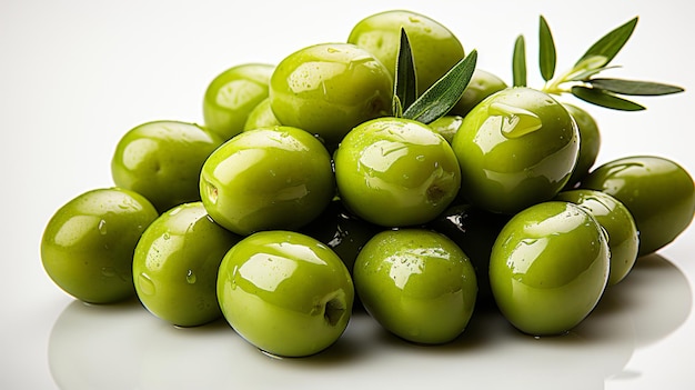 Assaporate il sapore delle olive verdi che galleggiano nell'olio