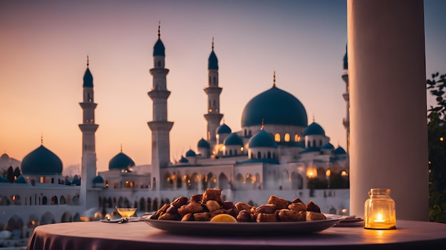 Assaporate la serenità del Ramadan con un pittoresco iftar con una vista affascinante della moschea