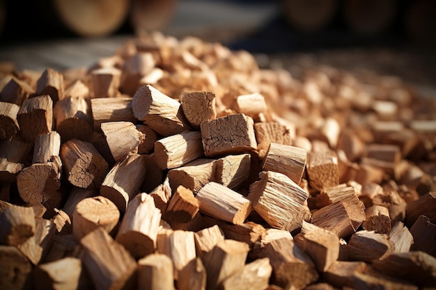 Asset Generative AI per i pellet di legno naturale