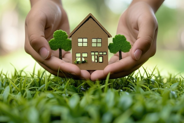 Assicurazione di casa sicura, protezione familiare e concetto di pianificazione dell'eredità