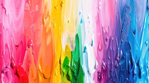 Assisti alla magia colorata mentre i fogli di pastelli fusi si allineano in una formazione arcobaleno