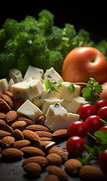 Assortimento di alimenti sani per un'alimentazione pulita UHD Wallpaper