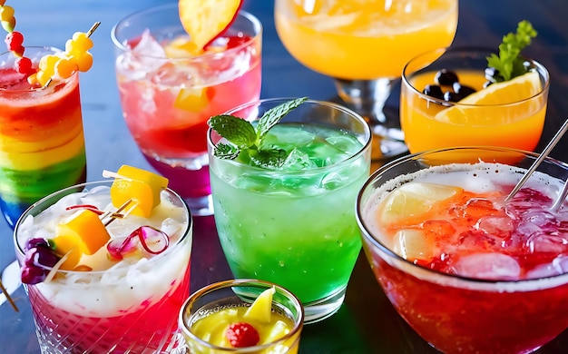 Assortimento di mocktail