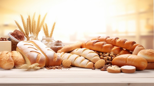 Assortimento di pane cotto