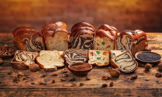 Assortimento di pane dolce