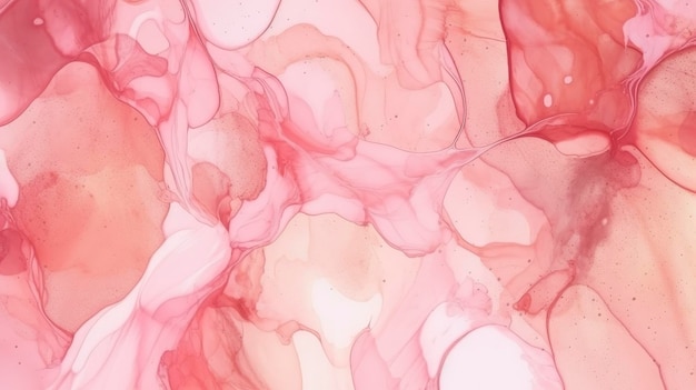 Astratto alcool inchiostro texture marmo stile sfondo rosa e texture oro Rosa astratto alcool inchiostro fluido sfondo acquerello generare ai