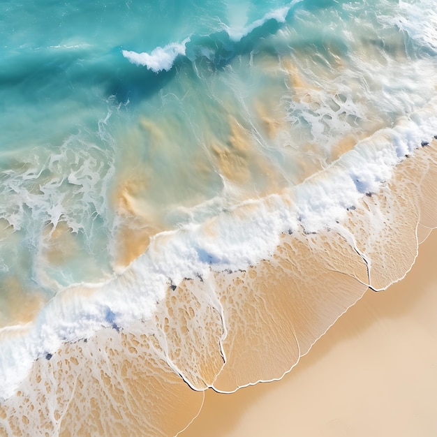 Astratto Beachscape Una veduta aerea serena di una spiaggia di sabbia bianca incontaminata