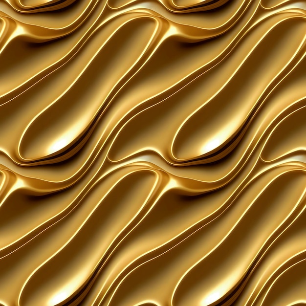 astratto bellissimo sfondo dorato con linee morbide Struttura in oro di lusso struttura o motivo senza cuciture Creato con intelligenza artificiale generativa