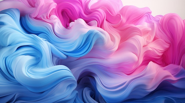 Astratto colore blu e rosa vivido sfondo frattale Composizione di forme dinamiche Rendering 3d