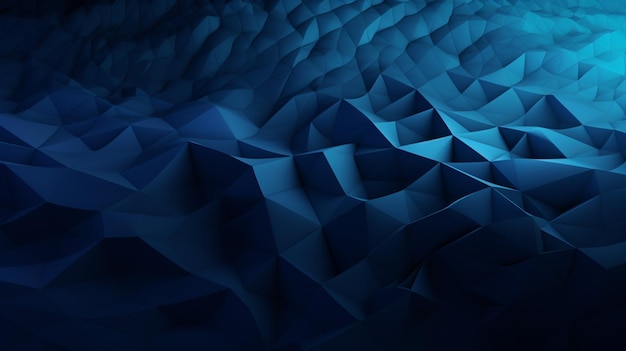 Astratto design digitale blu incandescente con illuminazione e griglia di linee su sfondo blu tecnologia concetto hitech IA generativa