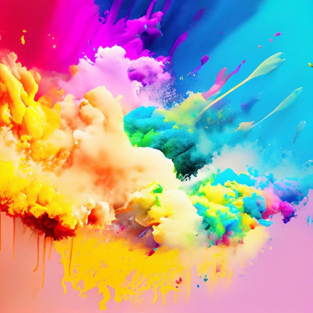 astratto felice holi sfondo colorato nuvole di inchiostro arcobaleno luminoso