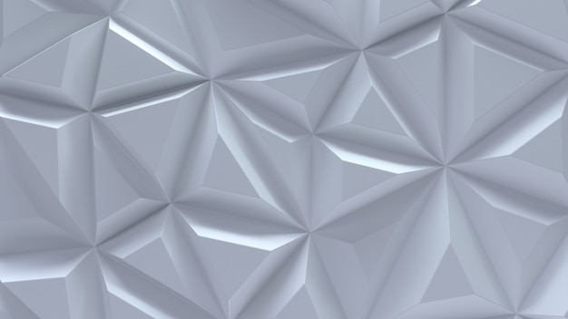 Astratto sfondo 3d bianco con triangoli casuali geometrici