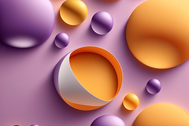 Astratto sfondo arancione viola per banner modello carta da parati poster elegante sito web parete IA generativa