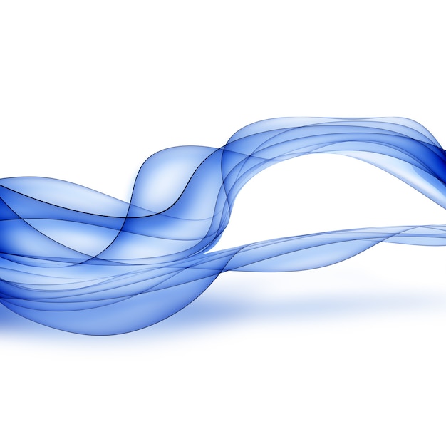 Astratto sfondo blu con linee morbide