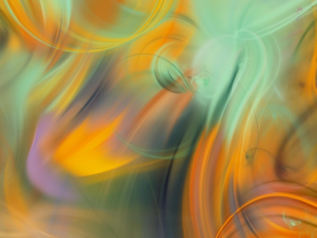 astratto sfondo frattale arancione illustrazione di rendering 3D