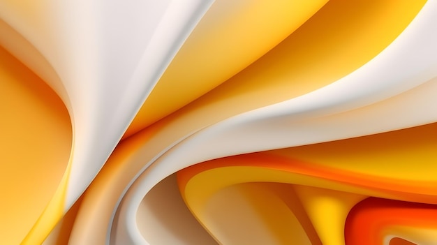 Astratto sfondo ondulato Colore bianco giallo arancio AI generato