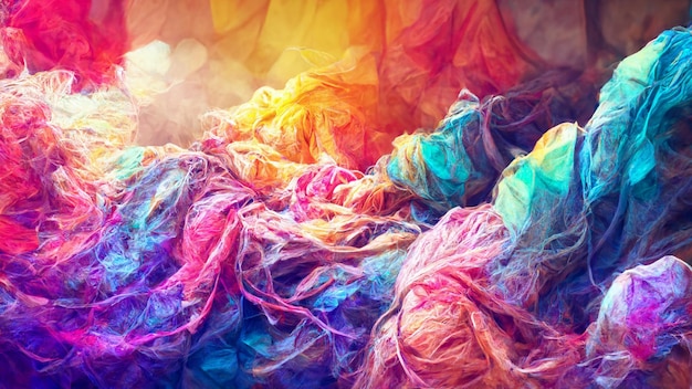 Astratto sfondo sfumato a maglie sfumate in un'illustrazione 3D arcobaleno luminoso