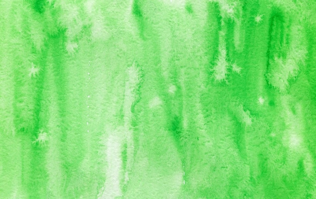 Astratto sfondo verde acquerello dipinto a mano sullo sfondo su carta ruvida