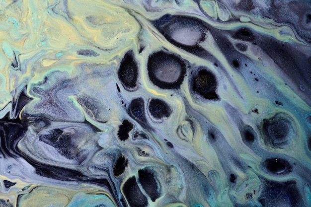 Astratto sfondo versicoloured Arte fluida di lusso Spruzzi di onde e macchie di vernici acriliche con inchiostro ad alcool sotto l'acqua Texture di marmo multicolore