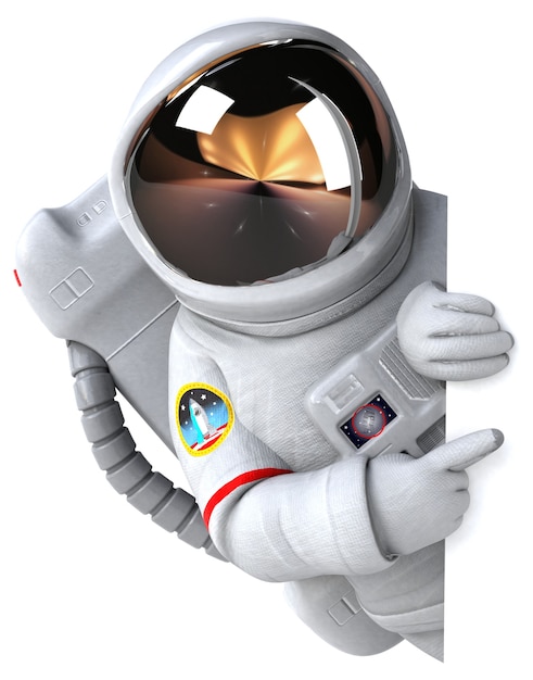 Astronauta 3D'illustrazione