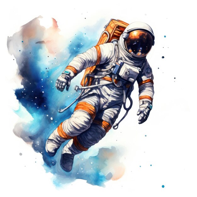 Astronauta che galleggia in gravità zero