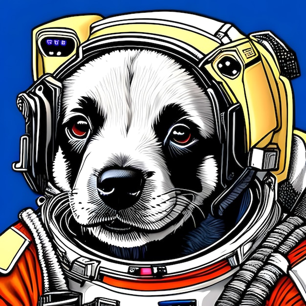 Astronauta di cucciolo di cane