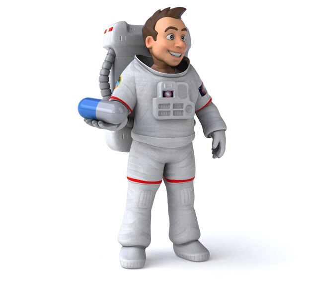 Astronauta divertente - Illustrazione 3D