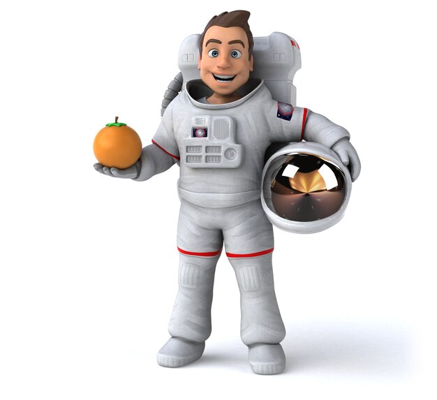 Astronauta divertente - Illustrazione 3D