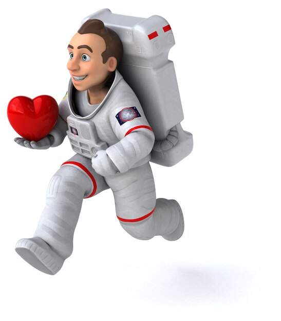 Astronauta divertente - Illustrazione 3D