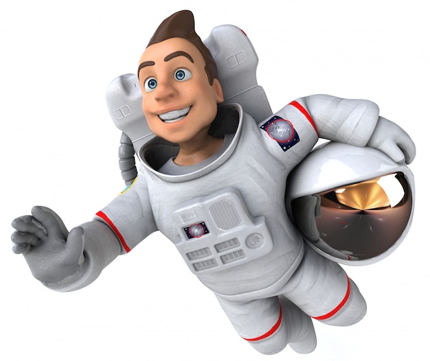 Astronauta divertente - Illustrazione 3D