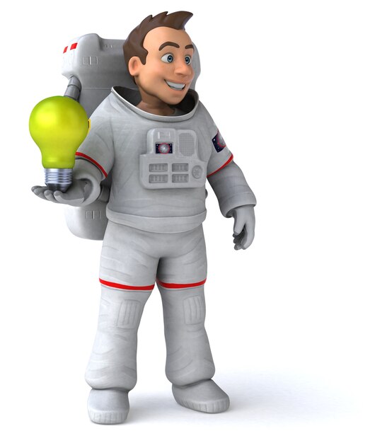 Astronauta divertente - illustrazione 3D