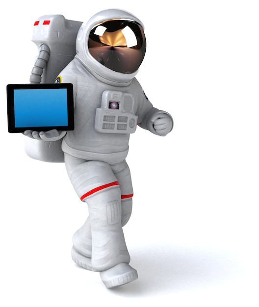 Astronauta divertente - illustrazione 3D