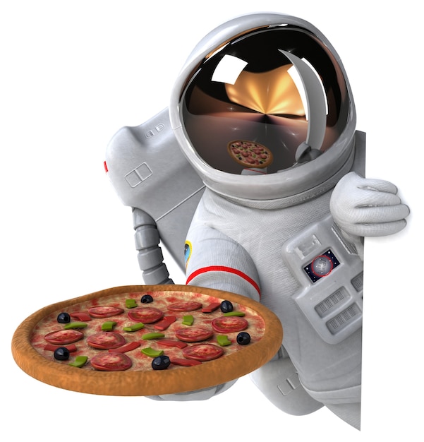 Astronauta divertente - Illustrazione 3D