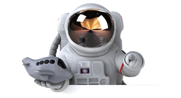 Astronauta divertente - Illustrazione 3D