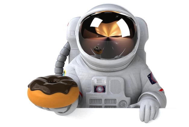 Astronauta divertente - personaggio 3D