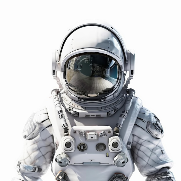 astronauta isolato su sfondo bianco