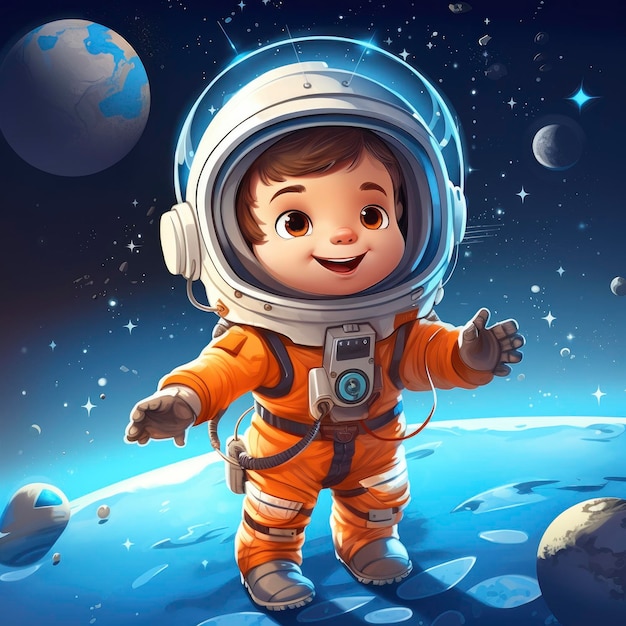 Astronauta nello stile artistico di Diary of a Wimpy Kid