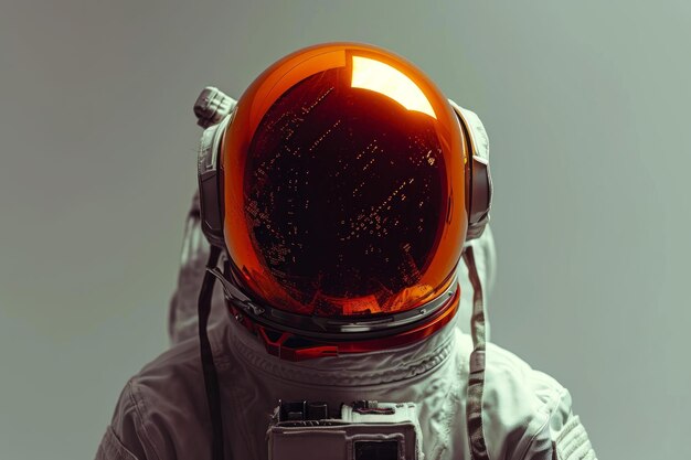 Astronauta spazio arancione Generare Ai