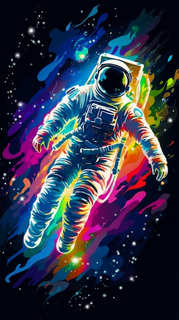 Astronauti colorati nello spazio