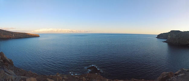 Atardecer con panorami a dos playas en la Gomera