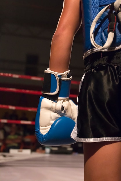 Atleta Kickboxer sul ring